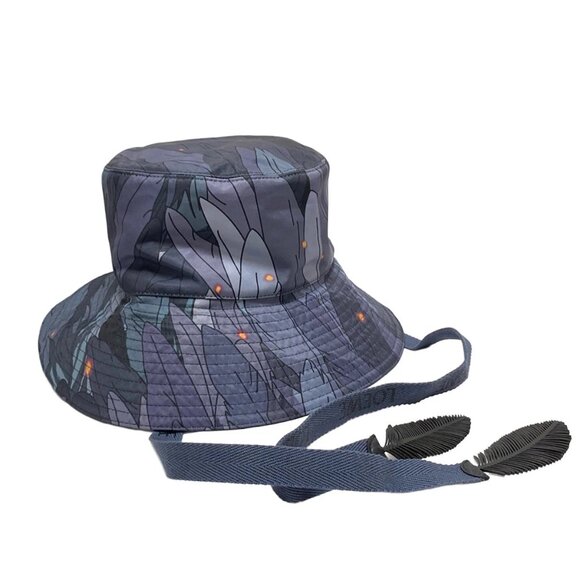 LOEWE Dark Gray Blue Gray Multi Polyester Hat bran-652-091025 main image 7